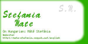 stefania mate business card