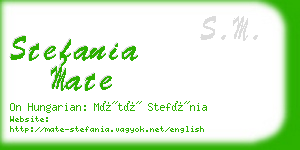 stefania mate business card